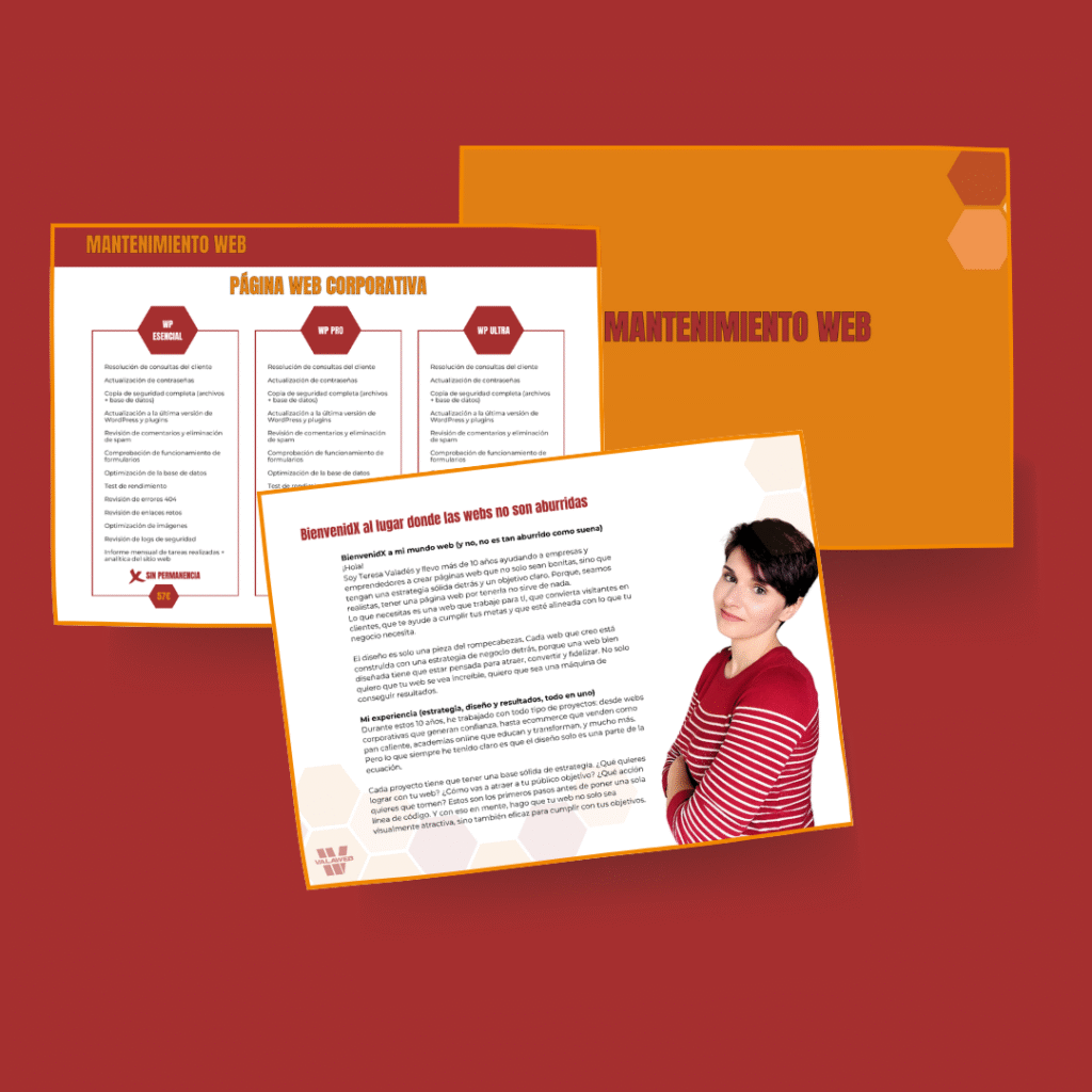 Mockup dossier mantenimiento web
